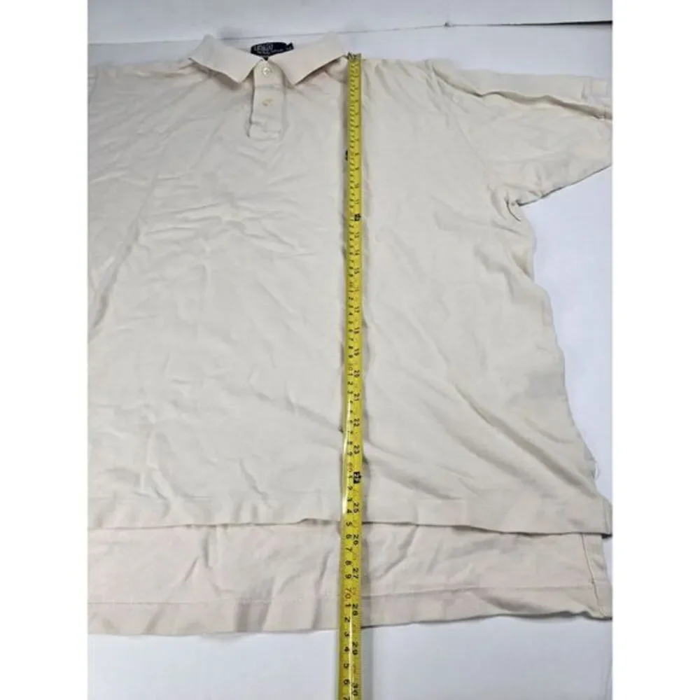 Vintage Polo Ralph Lauren Shirt Mens 2XL XXL White 100% Cotton Golf 80s 90s‎ Y2K